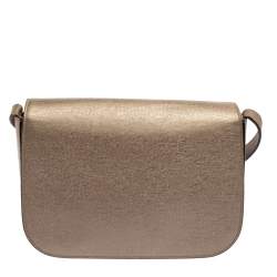 Pre Owned حقيبة كتف غوتشي بريت بيت جلد ذهبي فاتح قلاب