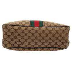 Pre Owned حقيبة غوتشي كانفاس جي جي بيج ويب