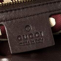 Pre Owned حقيبة غوتشي هيستريا جلد غوتشيسيما بني كبيرة