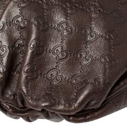 Pre Owned حقيبة غوتشي هيستريا جلد غوتشيسيما بني كبيرة