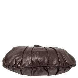 Pre Owned حقيبة غوتشي هيستريا جلد غوتشيسيما بني كبيرة