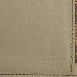 Pre Owned محفظة كونتيننتال غوتشى سوكى جلد و كانفاس جى جى بيج