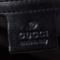 Pre Owned Gucci Black GG Canvas and Leather Pelham Studded Hobo