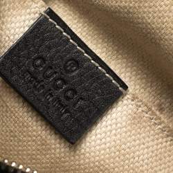 Pre Owned حقيبة كروس غوتشي سوهو ديسكو صغيرة سلسلة جلد أسود