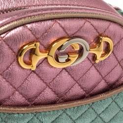 Gucci Tri Color Quilted Leather Mini Trapuntata Crossbody Bag