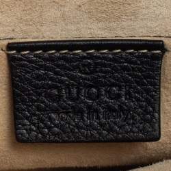 مملوكة مسبقًا حقيبة كروس غوتشي 1973  جلد سوداء بحمالة كتف