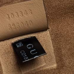 Pre Owned Gucci Beige/Brown GG Supreme Canvas and Suede Medium Dionysus Shoulder Bag