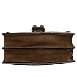 Pre Owned Gucci Beige/Brown GG Supreme Canvas and Suede Medium Dionysus Shoulder Bag