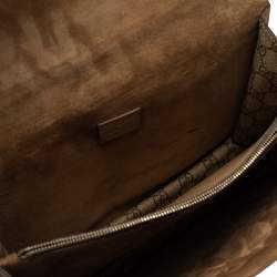 Pre Owned Gucci Beige/Brown GG Supreme Canvas and Suede Medium Dionysus Shoulder Bag