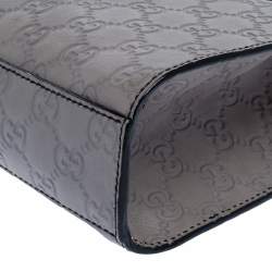 Pre Owned حقيبة كتف غوتشي سلسلة ايميلي صغيرة جلد غوتشيسيما رمادية