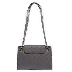 Pre Owned حقيبة كتف غوتشي سلسلة ايميلي صغيرة جلد غوتشيسيما رمادية