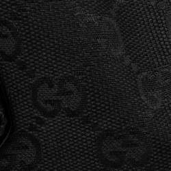 Pre Owned Gucci Black GG Canvas and Patent Leather Jolie Tote