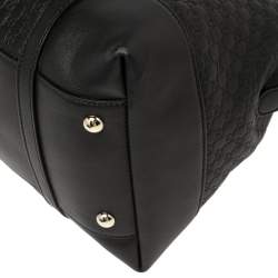 مملوكة مسبقًا Gucci Black Micro Guccissima Leather Nice Satchel