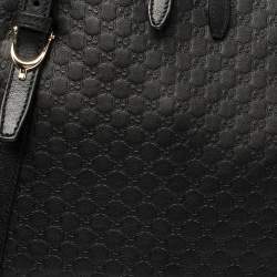 مملوكة مسبقًا Gucci Black Micro Guccissima Leather Nice Satchel