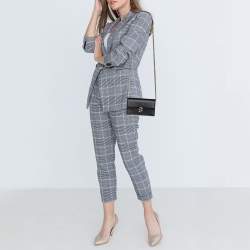 مملوكة مسبقًا Gucci Black Leather Interlocking G Wallet on Chain