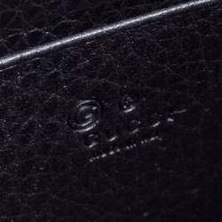 مملوكة مسبقًا Gucci Black Leather Interlocking G Wallet on Chain