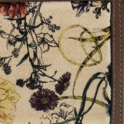 مملوكة مسبقًا Gucci Multicolor Flora Print Canvas and Leather Bifold Wallet