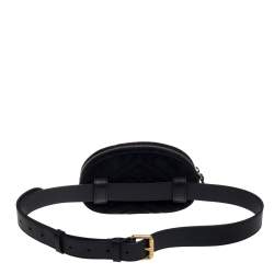 مملوكة مسبقًا حقيبة حزام غوتشي جي جي مارمونت جلد مبطنة سوداء