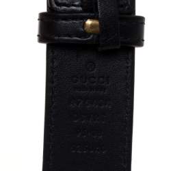 مملوكة مسبقًا حقيبة حزام غوتشي جي جي مارمونت جلد مبطنة سوداء