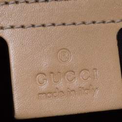 Pre Owned حقيبة يد غوتشي ويب جلد وكانفاس جي جي بيج