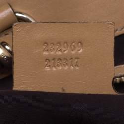 Pre Owned حقيبة يد غوتشي ويب جلد وكانفاس جي جي بيج