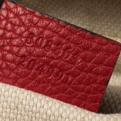Pre Owned Gucci Red Leather Soho Disco Shoulder Bag
