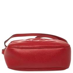 Pre Owned Gucci Red Leather Soho Disco Shoulder Bag