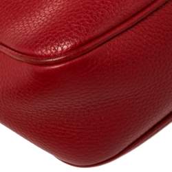 Pre Owned Gucci Red Leather Soho Disco Shoulder Bag