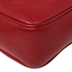 Pre Owned Gucci Red Leather Soho Disco Shoulder Bag