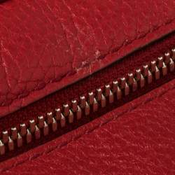 Pre Owned Gucci Red Leather Soho Disco Shoulder Bag