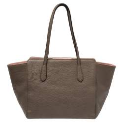 Pre Owned حقيبة غوتشي سوينغ جلد بني صغيرة