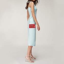 مملوكة مسبقًا Gucci Red Leather Super Mini Dionysus Crossbody Bag