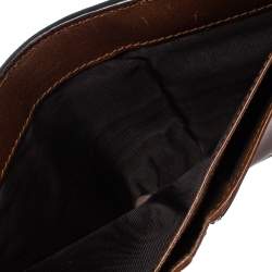 مملوكة مسبقًا Gucci Beige/Brown Supreme Canvas and Leather French Flap Wallet