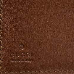 مملوكة مسبقًا Gucci Beige/Brown Supreme Canvas and Leather French Flap Wallet