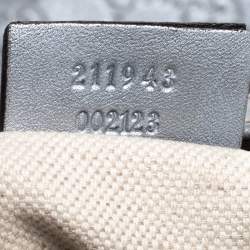 Pre Owned Gucci Metallic Silver Guccissima Leather Large Sukey Tote