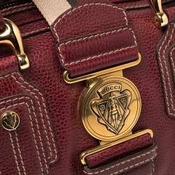 حقيبة غوتشي أفياتريكس بوسطن جلد حُبيبي أحمر متوسطة 