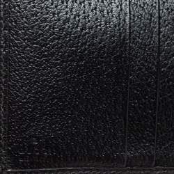 Gucci Black GG Canvas and Leather D Ring Compact Wallet