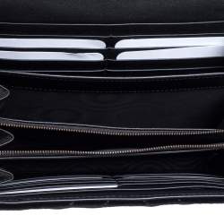 Gucci Black Chevron Velvet GG Marmont Wallet on Chain