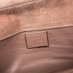 Gucci Beige Microguccissima Patent Leather Broadway Clutch