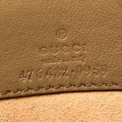 Pre Owned Gucci Beige GG Supreme Canvas and Suede Super Mini Dionysus Shoulder Bag