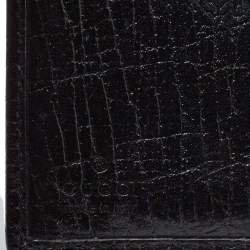 Gucci Black GG Canvas Bamboo Bar Compact Wallet