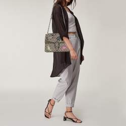 Pre Owned Gucci Beige/Brown GG Supreme Canvas and Suede Medium Dionysus Embellished Shoulder Bag