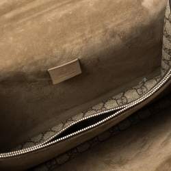 Pre Owned Gucci Beige/Brown GG Supreme Canvas and Suede Medium Dionysus Embellished Shoulder Bag