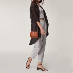 Pre Owned Gucci Burnt Orange Leather Small 1973 Shoulder Bag