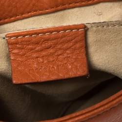 Pre Owned Gucci Burnt Orange Leather Small 1973 Shoulder Bag