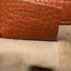 Pre Owned Gucci Burnt Orange Leather Small 1973 Shoulder Bag