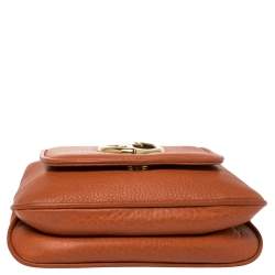 Pre Owned Gucci Burnt Orange Leather Small 1973 Shoulder Bag