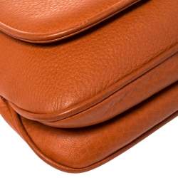 Pre Owned Gucci Burnt Orange Leather Small 1973 Shoulder Bag