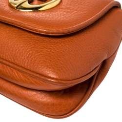 Pre Owned Gucci Burnt Orange Leather Small 1973 Shoulder Bag