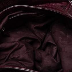 Pre Owned Gucci Burgundy Guccissima Leather Large Techno Horsebit Hobo